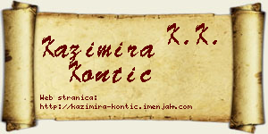 Kazimira Kontić vizit kartica